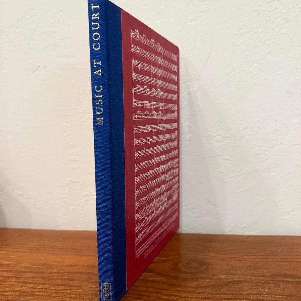 Folio Society Music at Court Christopher Hogwood 1977 Vintage Hardcover Red Blue